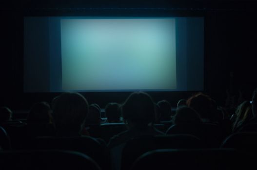 blank cinema screen for your message to place on