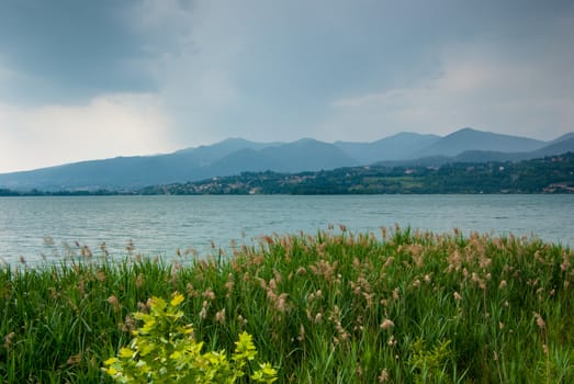 view of the landscape around Lake Como, Italy