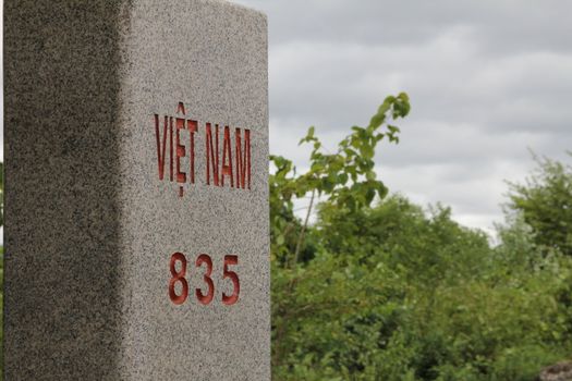 The stone that separates China and Vietnam