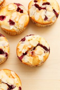 muffins with almond and blueberries