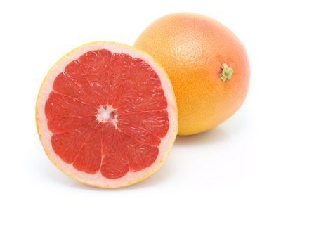 grapefruit on white background 