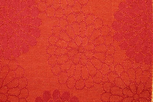 close up of a red rabric texture background