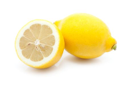 Lemon on white background 