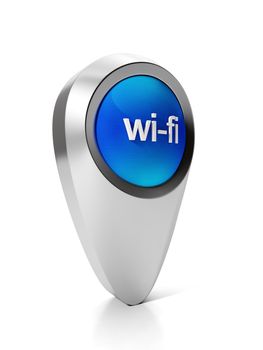 Most 3d icon pointer acceptance point wi-fi internet connection