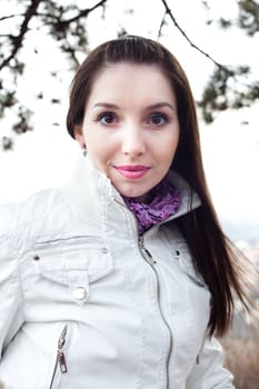 portrait of a beautiful young woman in Prague