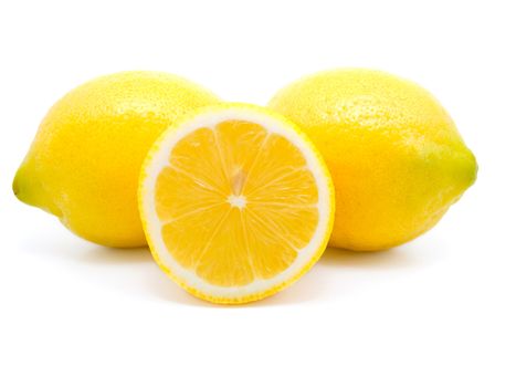 Lemon on white background 