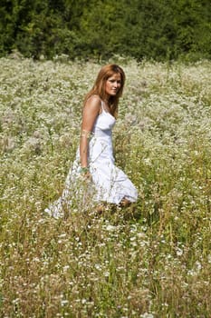 Woman In White Dress Dancing In Savage garden