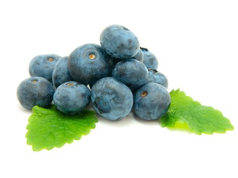 Blueberry on white background