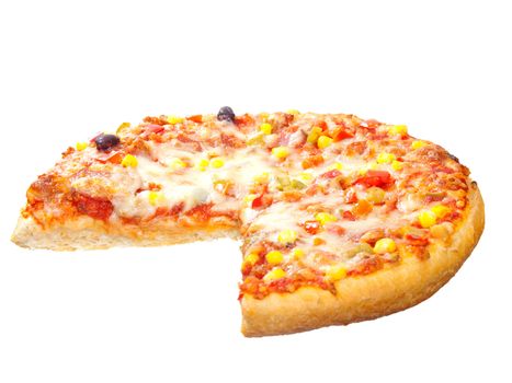 Pizza on white background 