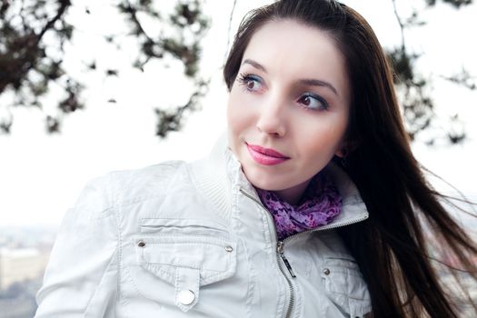 portrait of a beautiful young woman in Prague