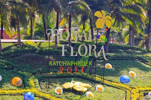 This is The label of royal flora expo 2011,chiang mai,thailand