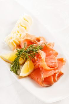 salmon with butter