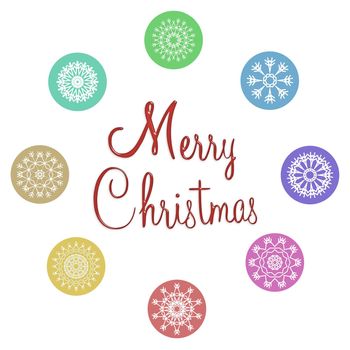 Merry Christmas snowflake design