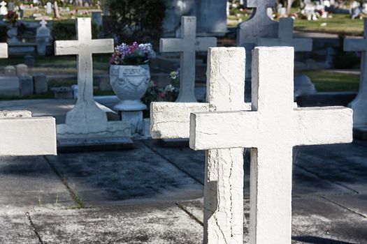 Grave Markers at San Carlos Cemetery.