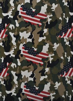 Camouflage fabric in a vertical orientation