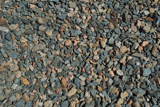 Granite gravel close up. texture