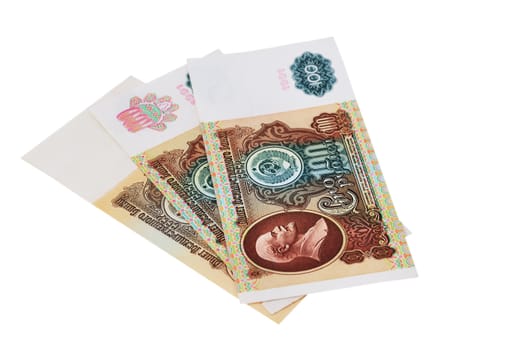 Hundred USSR rubles of 1991 on a white background
