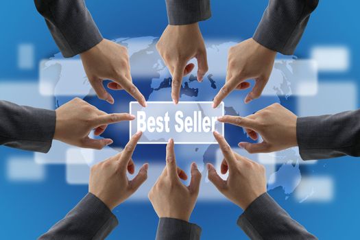 A diverse business teamwork Best Seller for Retail Shopping Concept