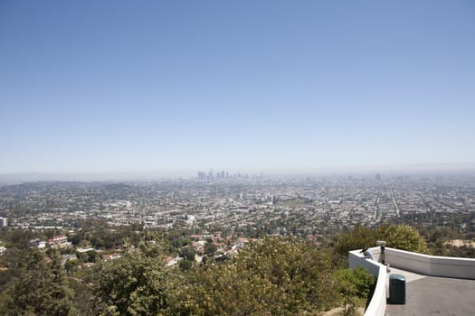 View of Los Angeles, CA from Griffith Observatory.