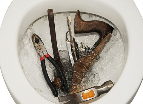 Tools Sink In Toilet. The Effects Of Financial Crisis.