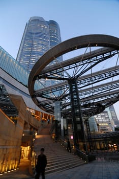 modern architectural environment at  Roppongi Hills, one of the famous Tokyo landmarks