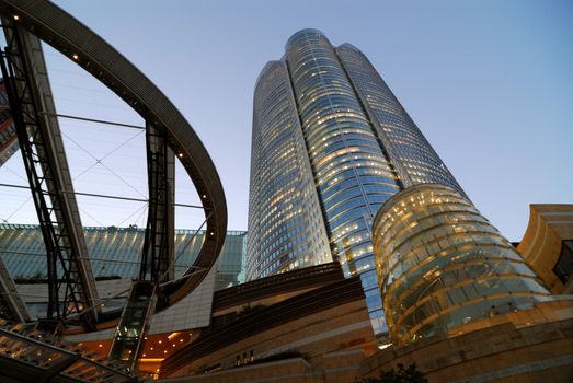 modern architectural environment at  Roppongi Hills, one of the famous Tokyo landmarks