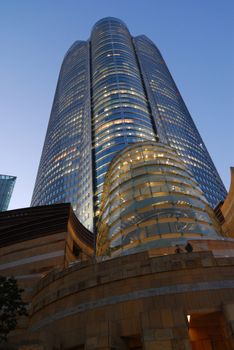 view to Mori Tower at twilight time at  Roppongi Hills, one of the famous Tokyo landmarks