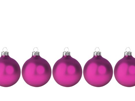 pink christmas tree balls