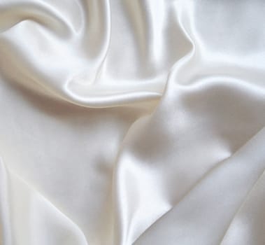 Smooth elegant white silk as background 