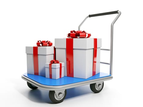 Send gifts. Group gifts are on the trolley