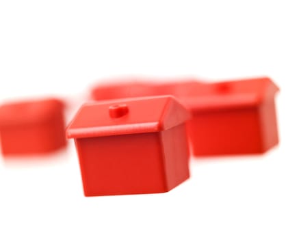 Red Toyhouse isolated on white background