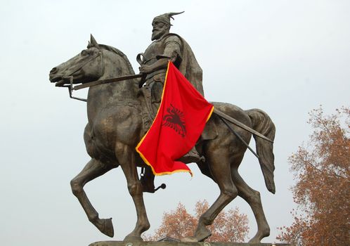 monument of skenderbeg in skopje