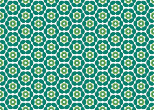 wallpaper with emerald colored flowers do regularly spaced evenly by