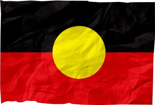 Australian Aboriginal flag waving.