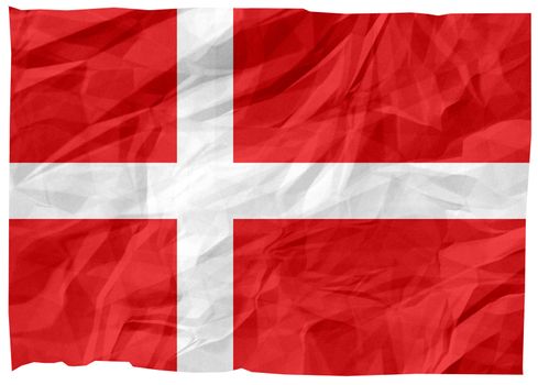 The national flag of Denmark (Europe).