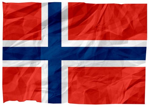 The national flag of Norway (Europe).