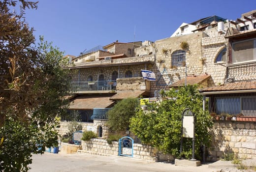 Jewish religious quarter in Safed, Upper Galilee, Israel