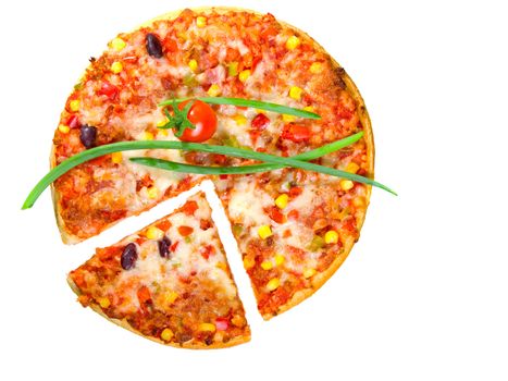 Pizza on white background 