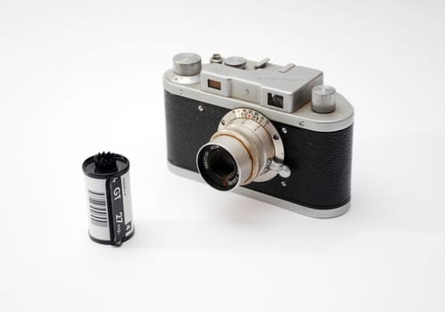 retro old vintage analog photo camera