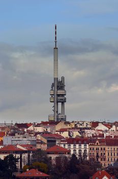 Image of the television broadcast transmitter - Prague, Czech republic