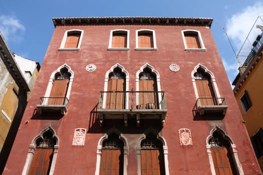 Beautiful Venetian palace. Old landmark in Venice, Italy.