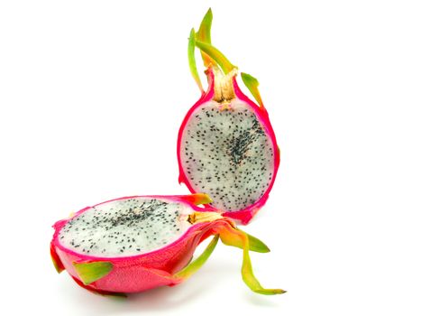 dragon fruit on white background