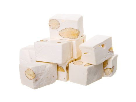 French nougat isolated on a white background  