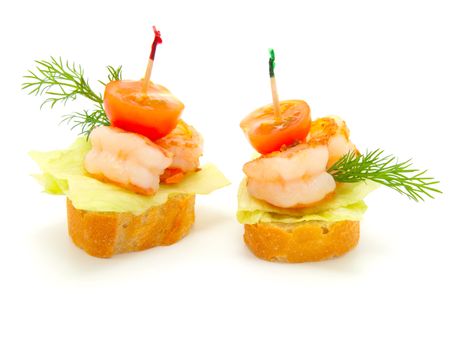 canape made from shrimp