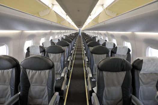 Photo of empty passenger airplane