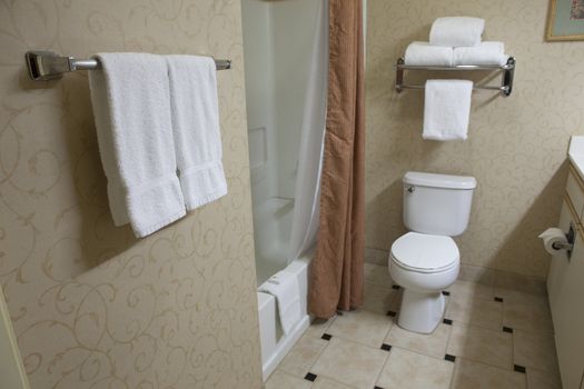 3-Star hotel bathroom with clean linens.