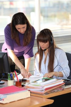 two women working in the office