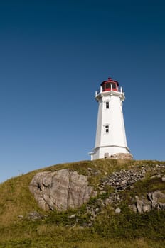 Lighhouse in the Lousibourg area of Nova Scotia