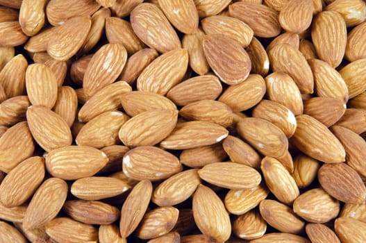 Multiple almonds a useful food background