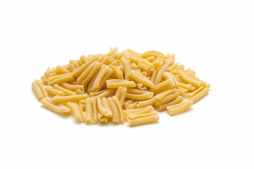 Italian pasta macaroni on white background